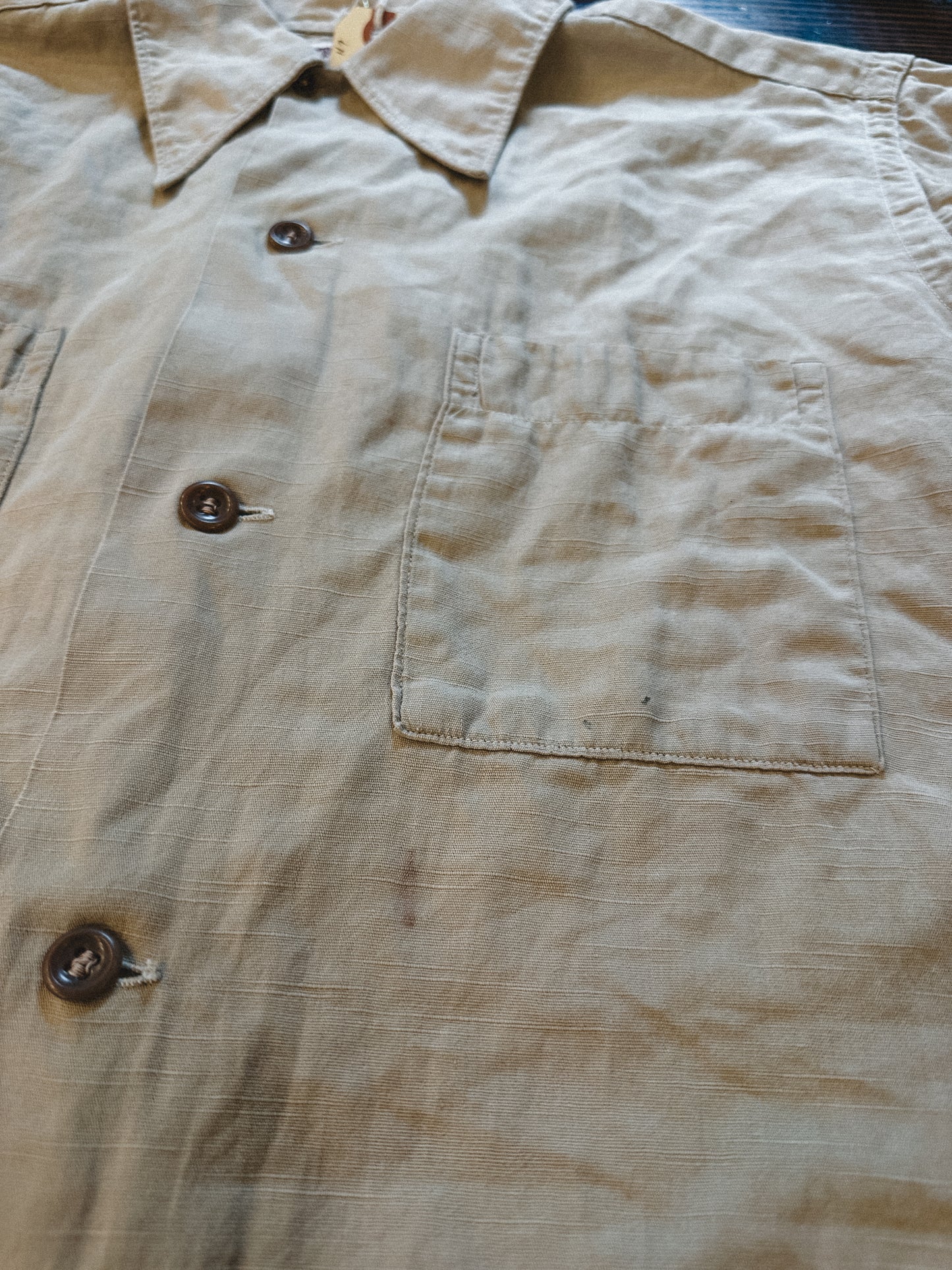 1940’s-1950’s Campus Rip Stop Cotton Shirt Medium