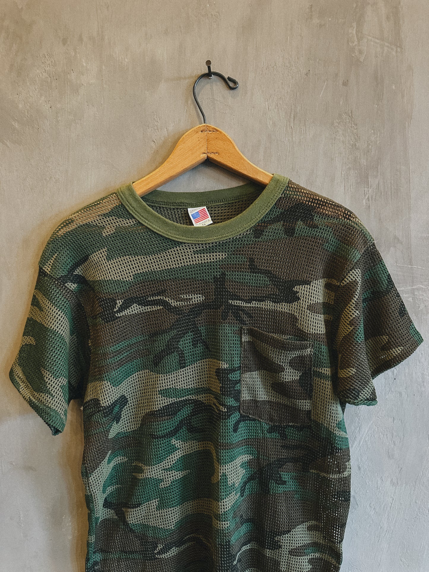 1980’s Mesh Camouflage Tee Size Medium