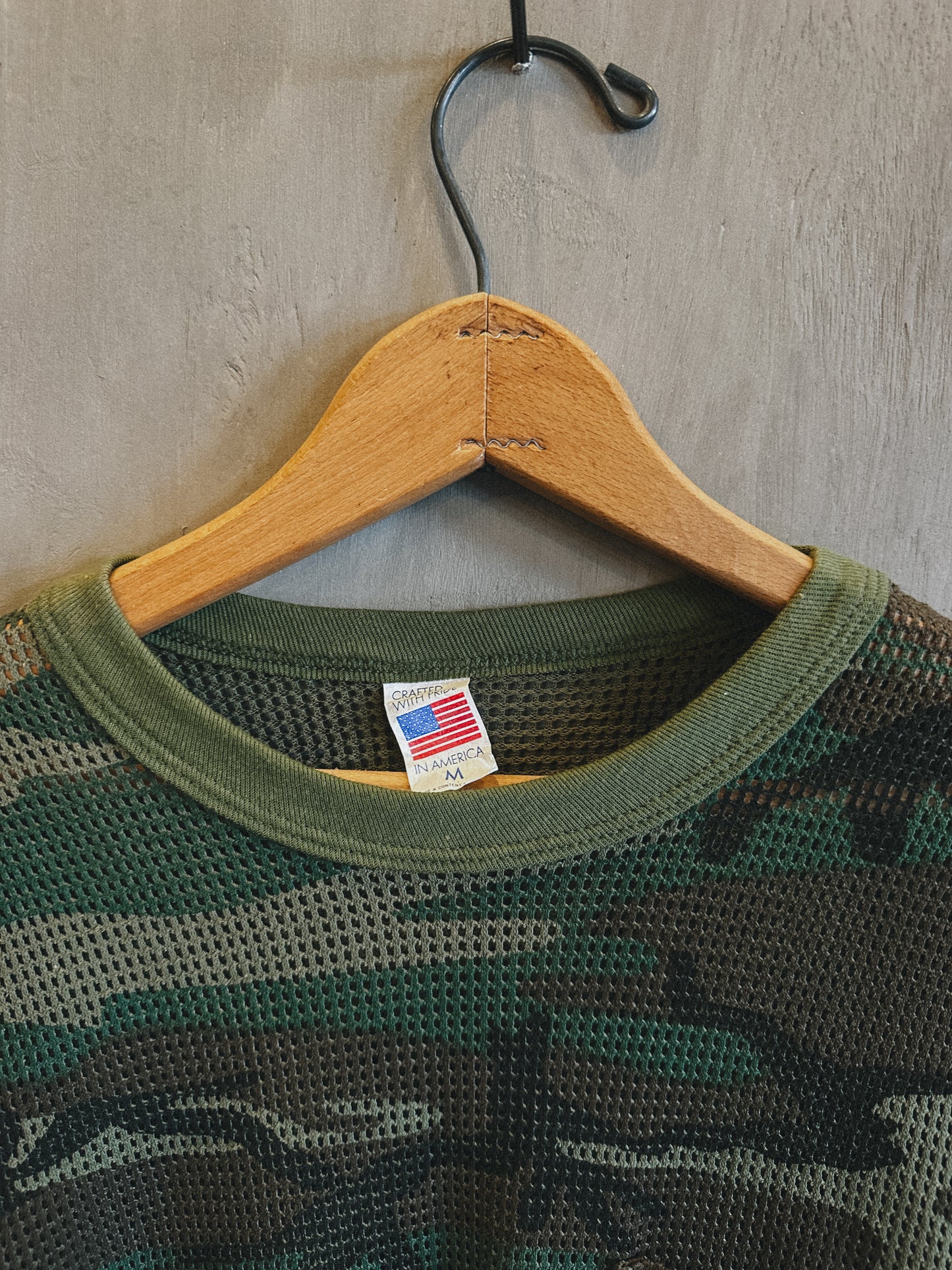 1980’s Mesh Camouflage Tee Size Medium