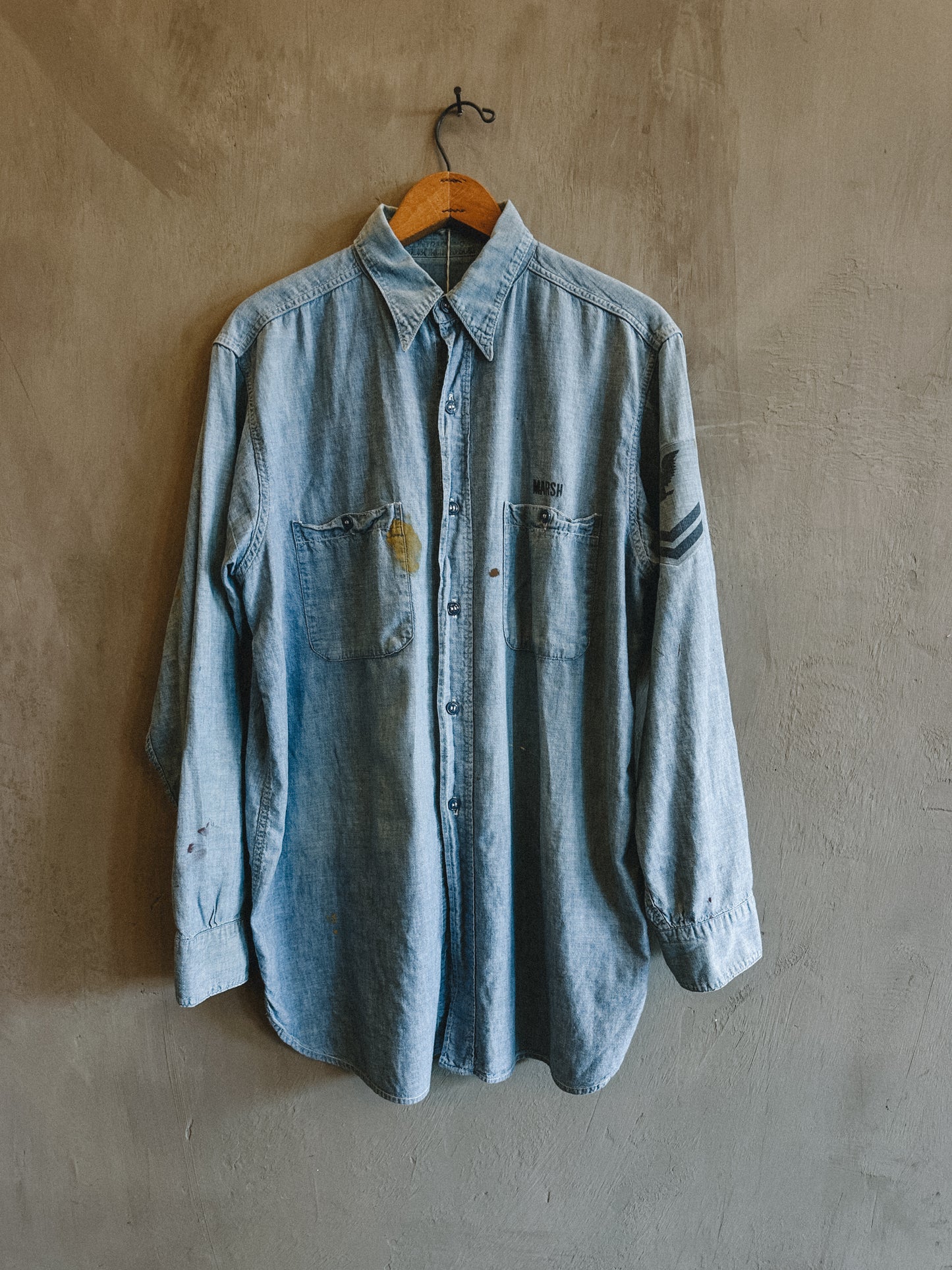 1950’s US Navy Chambray Shirt Med-Large