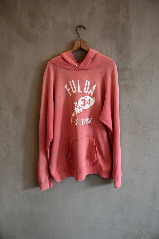 60’s Fulda Girls Track Faded Red Hoodie
