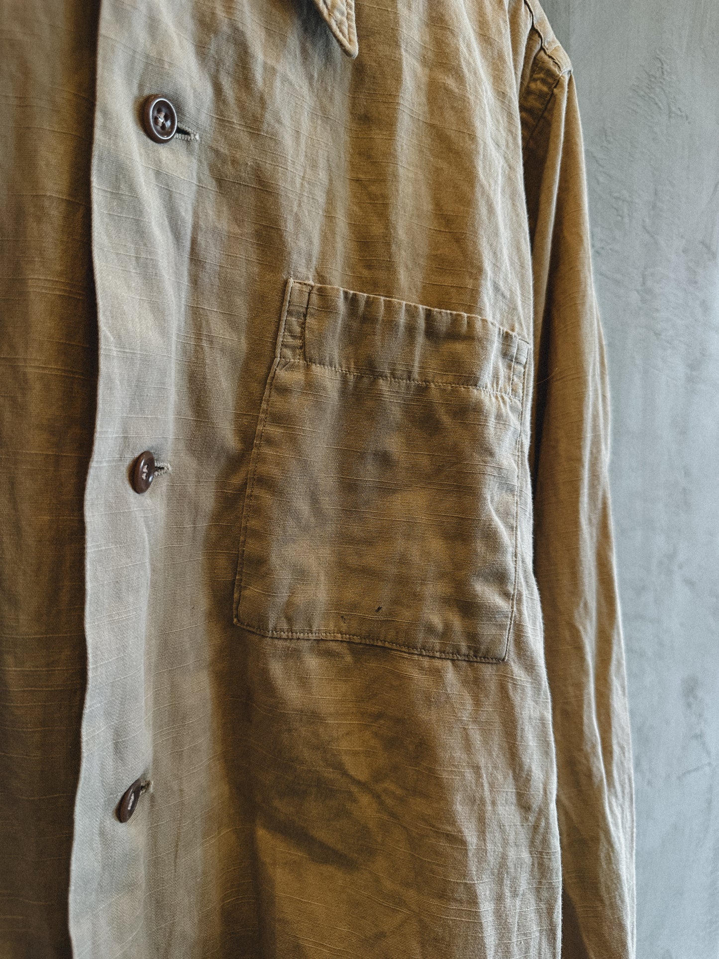 1940’s-1950’s Campus Rip Stop Cotton Shirt Medium