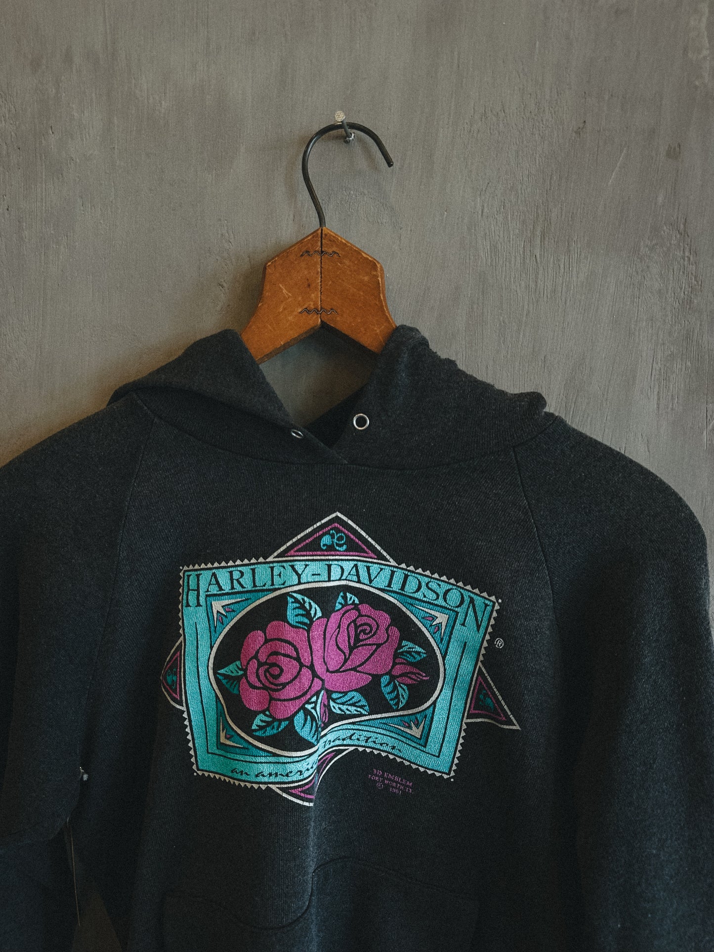 80’s Harley Davidson 3D Emblem Hoodie