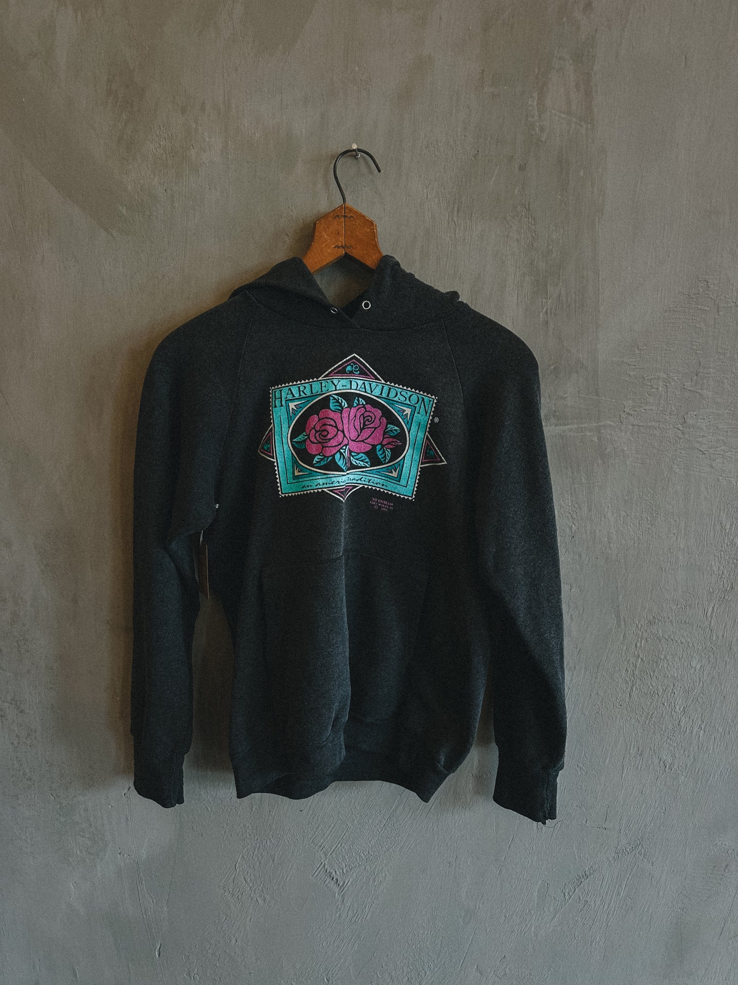 80’s Harley Davidson 3D Emblem Hoodie