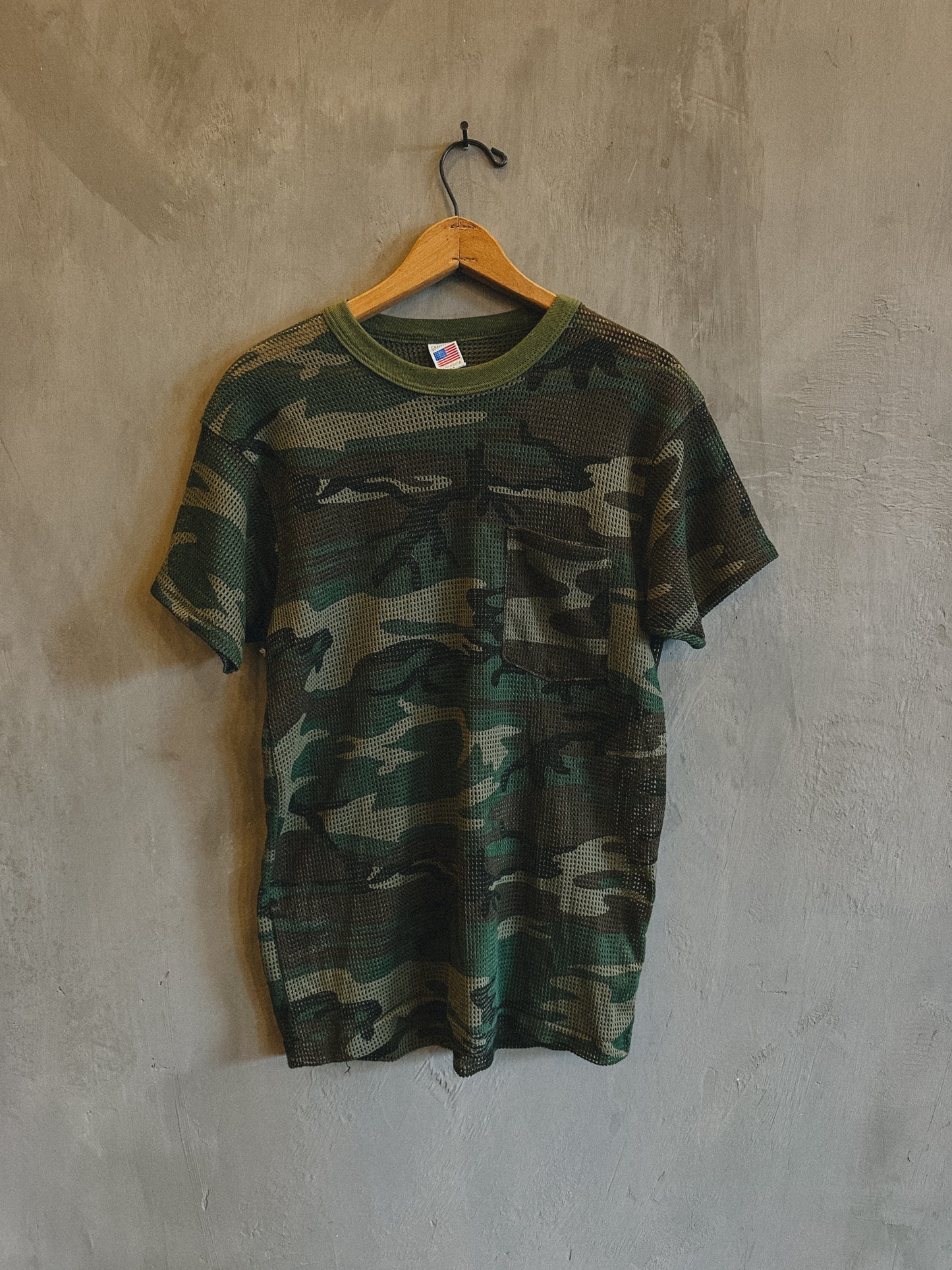 1980’s Mesh Camouflage Tee Size Medium