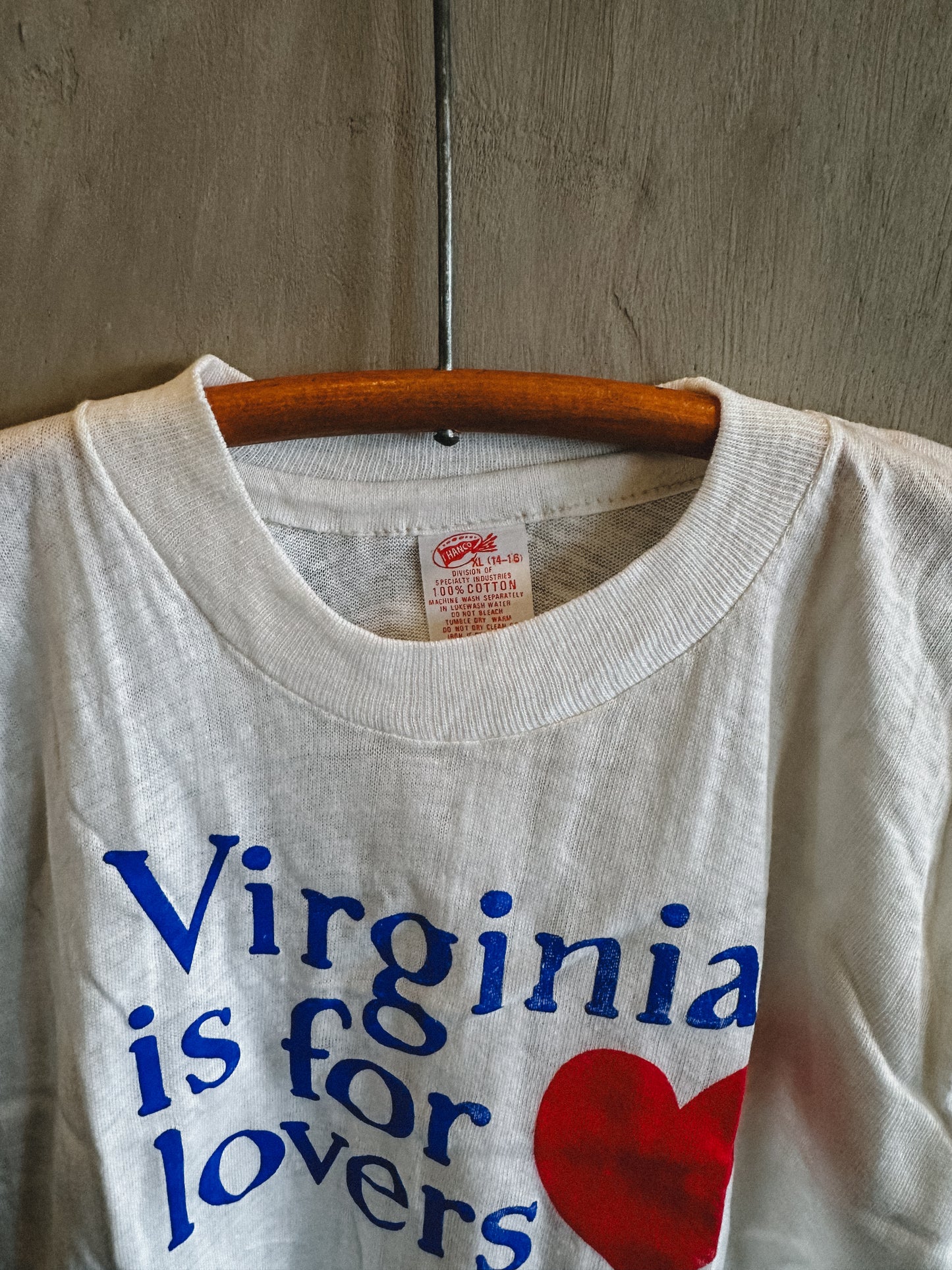 Deadstock 70’s Virginia Is For Lovers Tee